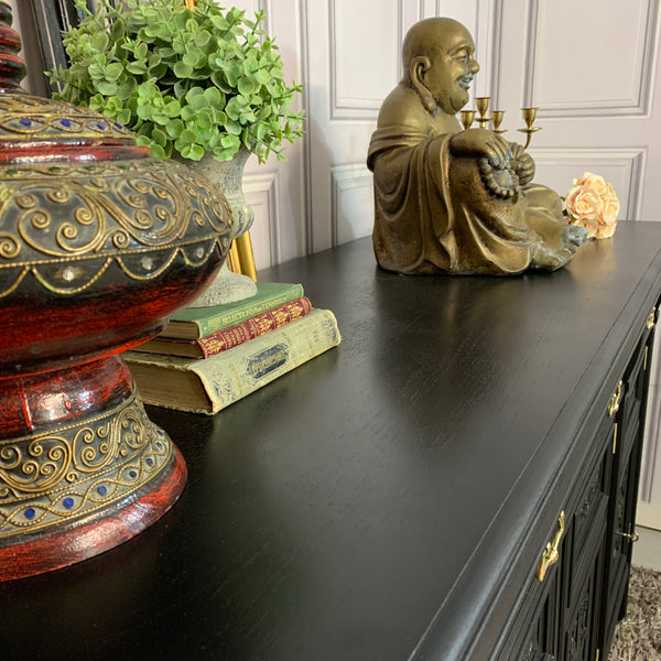 Painted Antique Sideboard Edwardian Black Sideboard