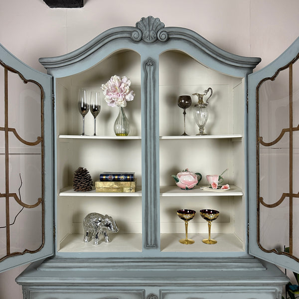 French Antique Display Cabinet Ornate Buffet Carved Cabinet