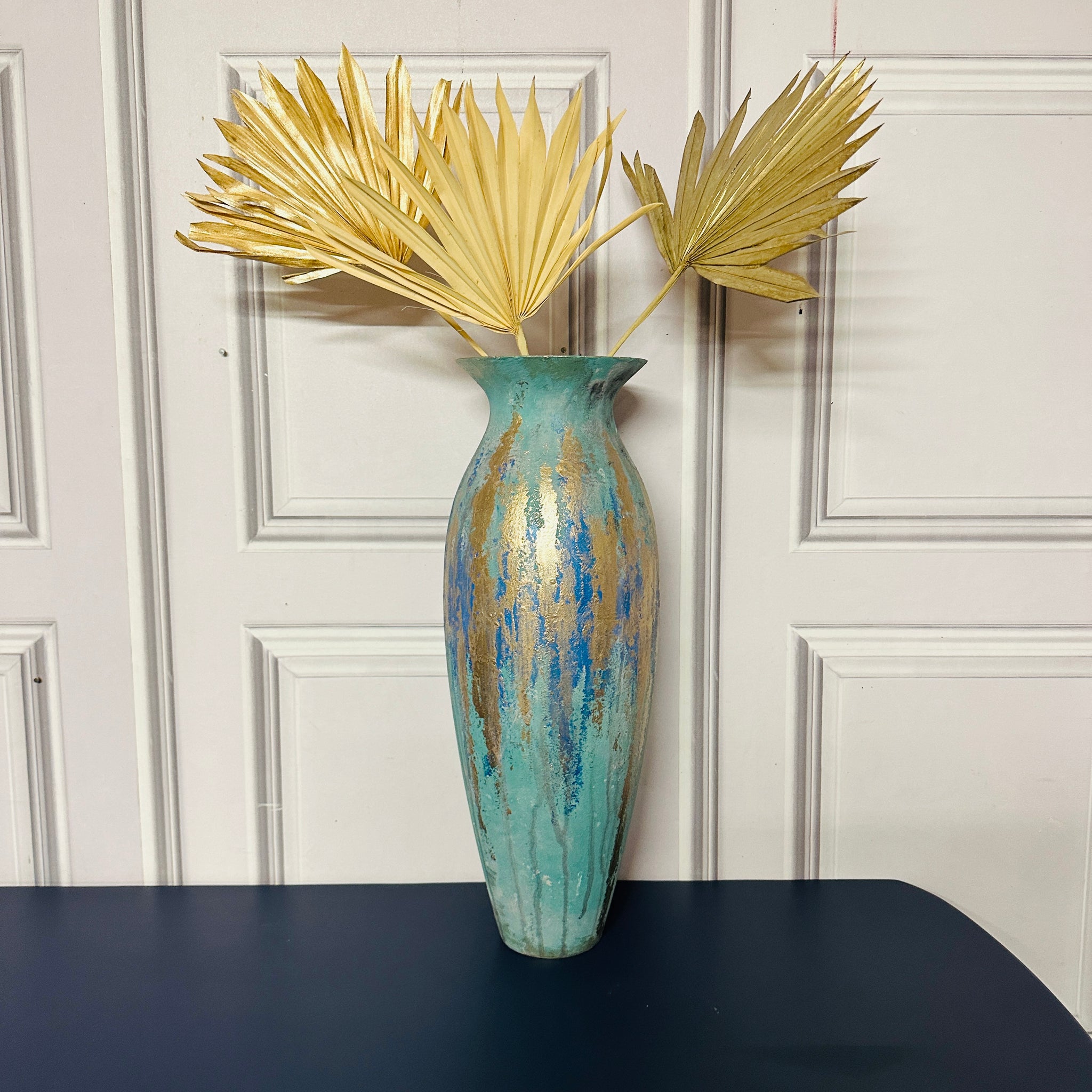 Hand Painted Abstract Style Vase Tall Floor Vase