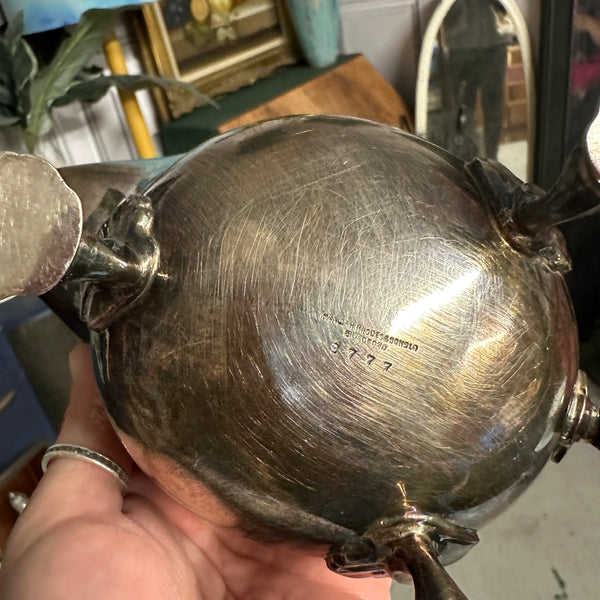 Antique Gravy Boat Silver Plated Claw Feet Manoah Rhodes & Sons 2777