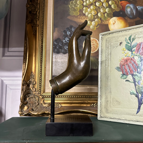 Late 20th Century Bronze Buddha Hand Ornament