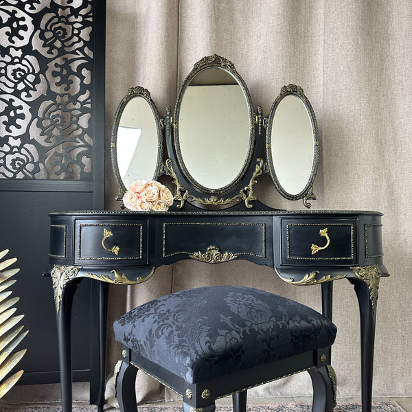 Painted Dressing Table High Gloss Finish Small Antoinette Dressing Table
