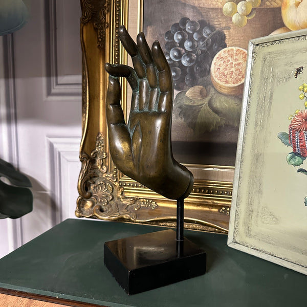 Late 20th Century Bronze Buddha Hand Ornament