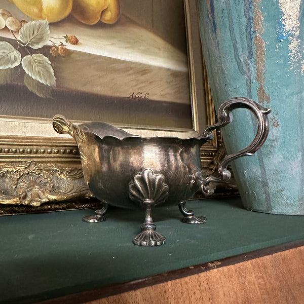 Antique Gravy Boat Silver Plated Claw Feet Manoah Rhodes & Sons 2777