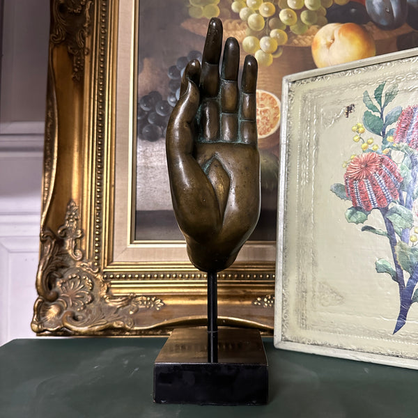 Late 20th Century Bronze Buddha Hand Ornament