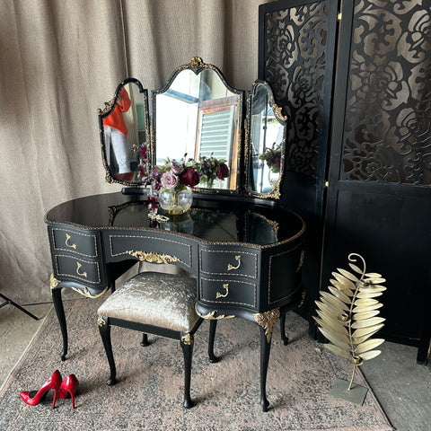 Commission Order Dressing Table & Pair Bedsides