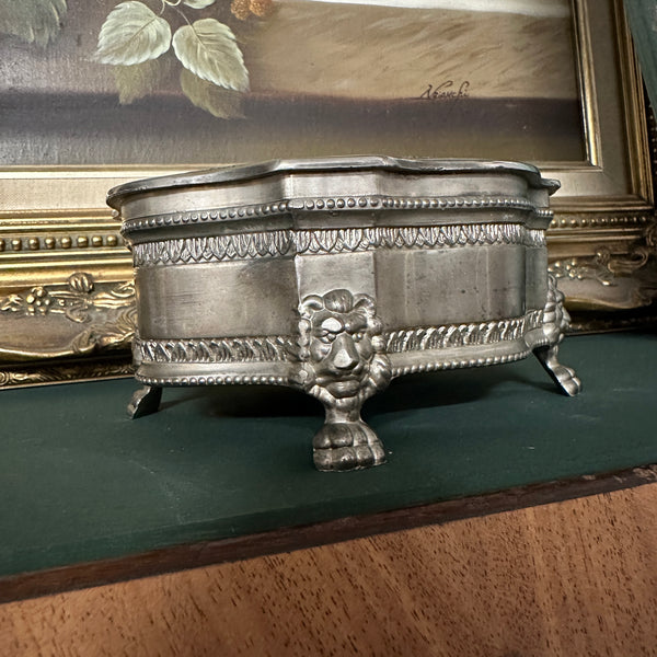 Silver Plated Jewellery Box with Red Velvet Inside
