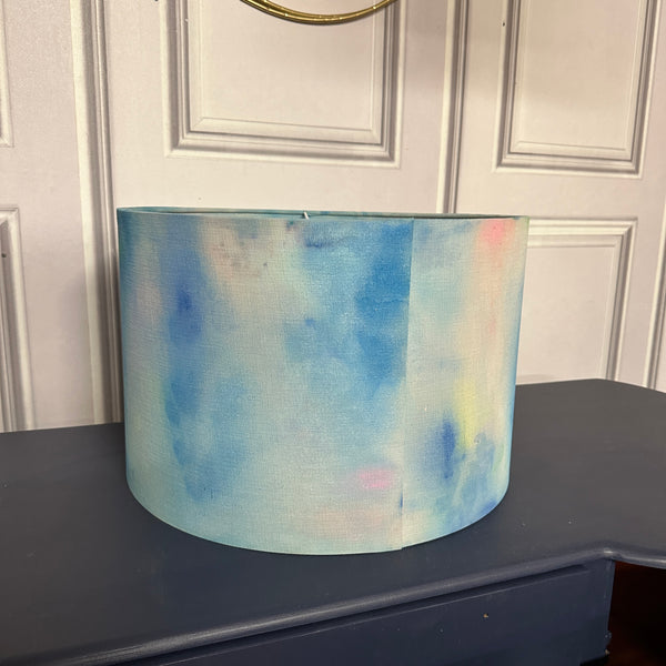 Hand Painted Lampshade Abstract Style Tie Dye Effect Ombre Modern Style