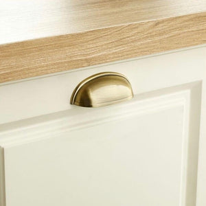 Cup Handles Cabinet Pulls Brushed Brass Effect