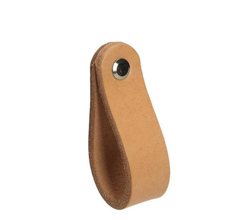 Real Leather Pulls / Furniture Handles Tan Colour