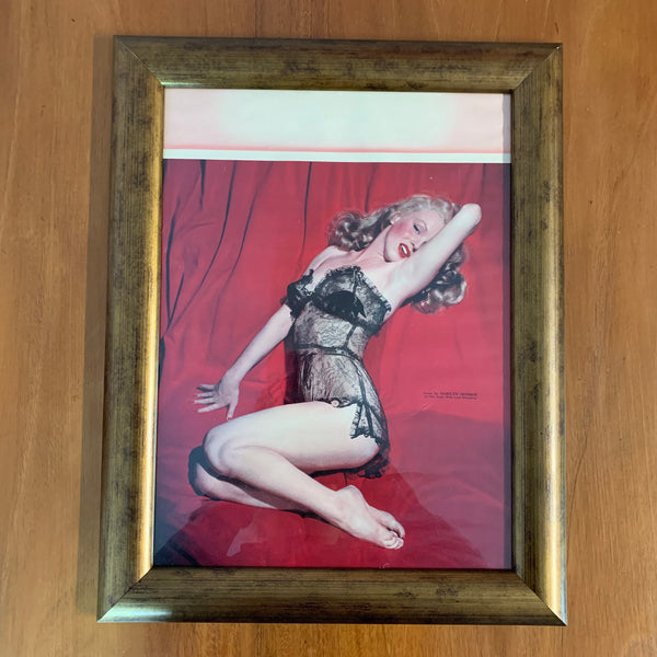 Framed Poster Merilyn Monroe In The Nude With Lace Overprint Nudity Collectable