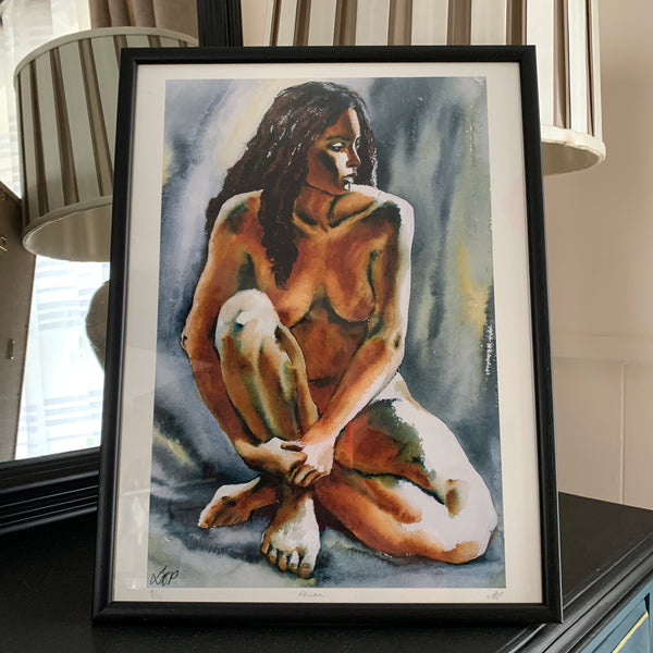 Framed Print Nude Woman Limited Edition Rhian Signed LBP 9/20 Erotic Print
