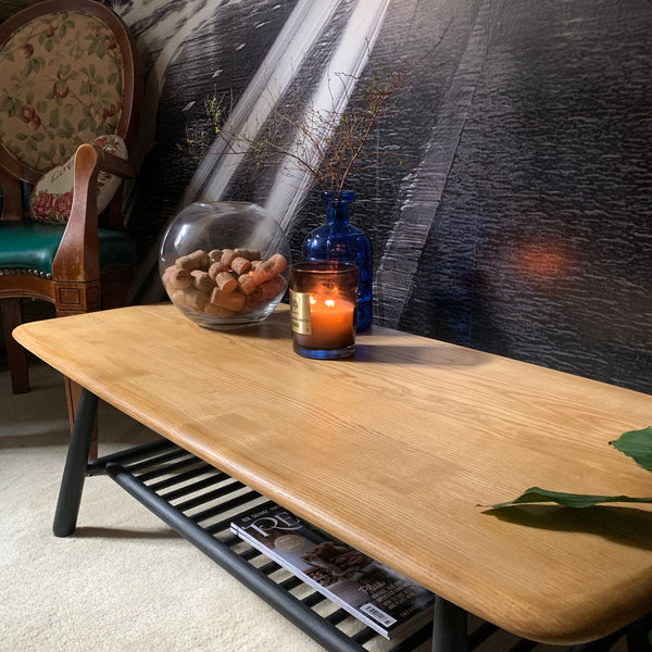 Ercol Coffee Table with Magazine Rack