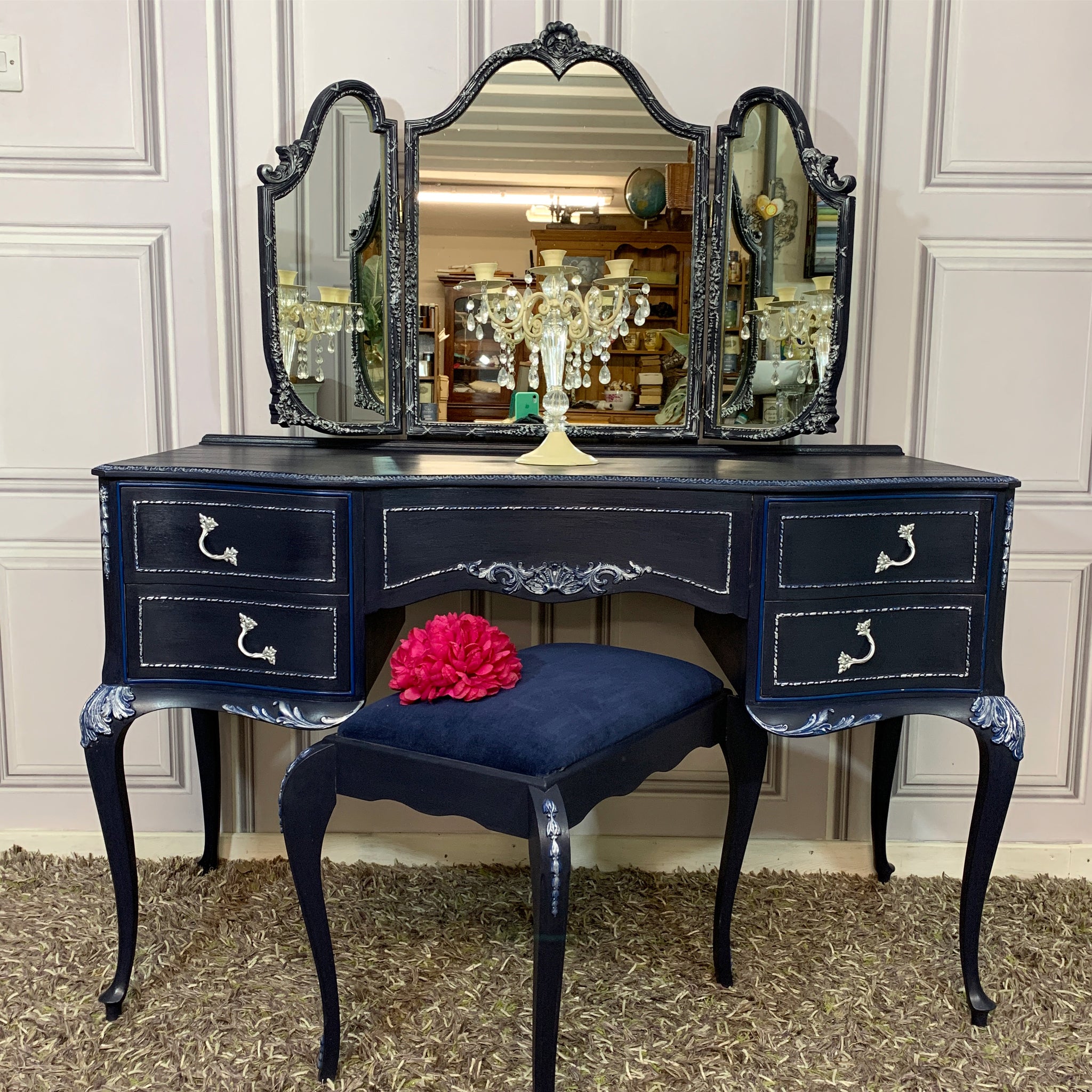 Olympus Dressing Table with Stool & Mirror Commission Order